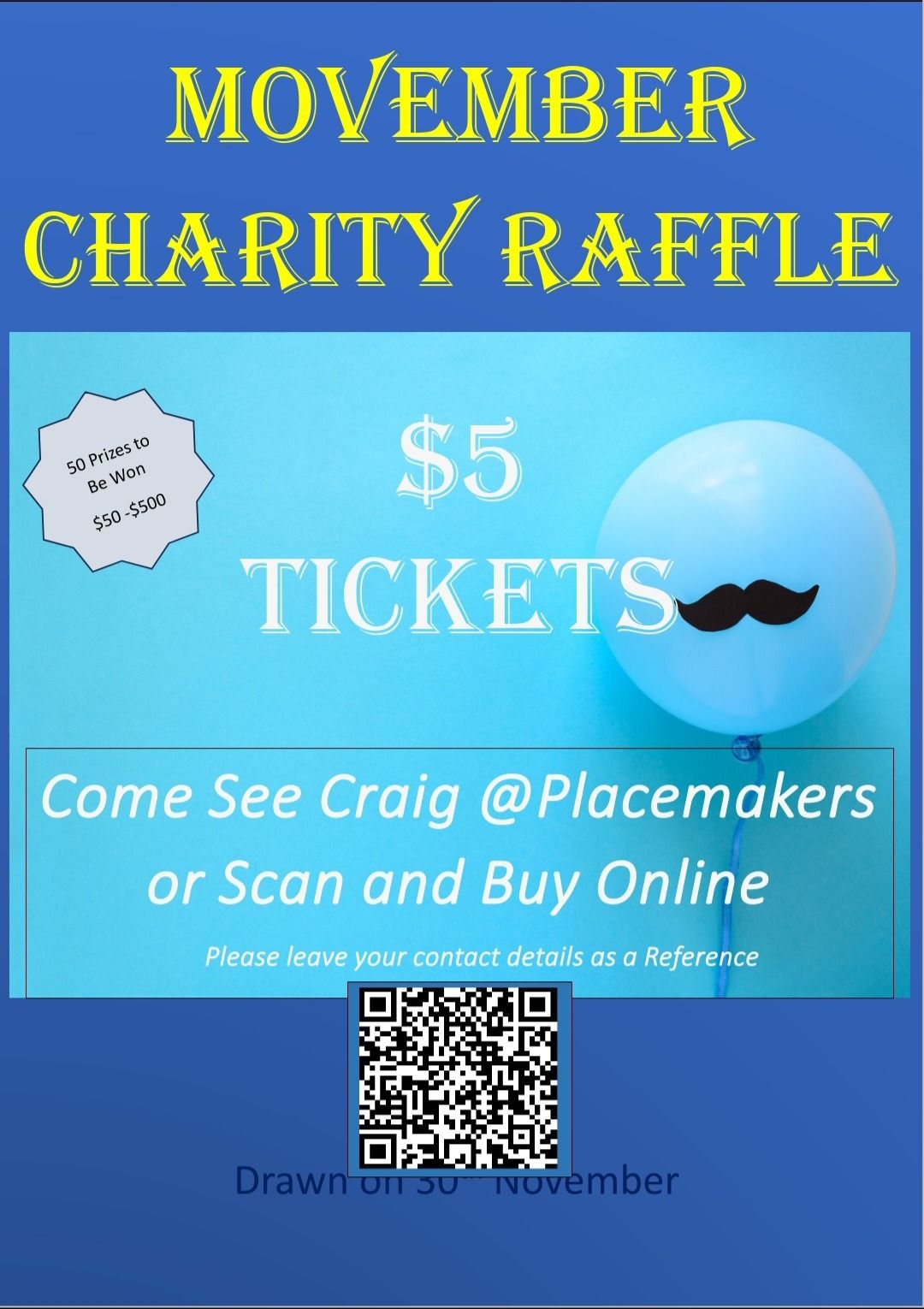 MOVEMBER CHARITY RAFFLE 