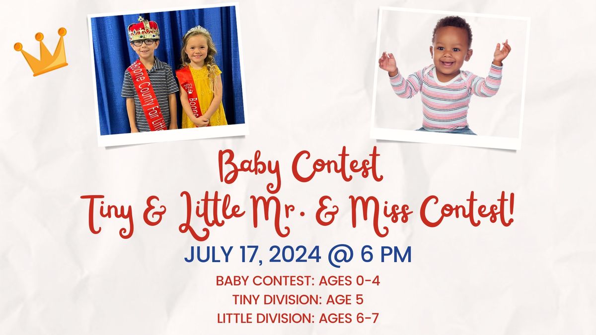 2024 Boone County Fair Baby & Tiny & Little Mr. & Miss Contest
