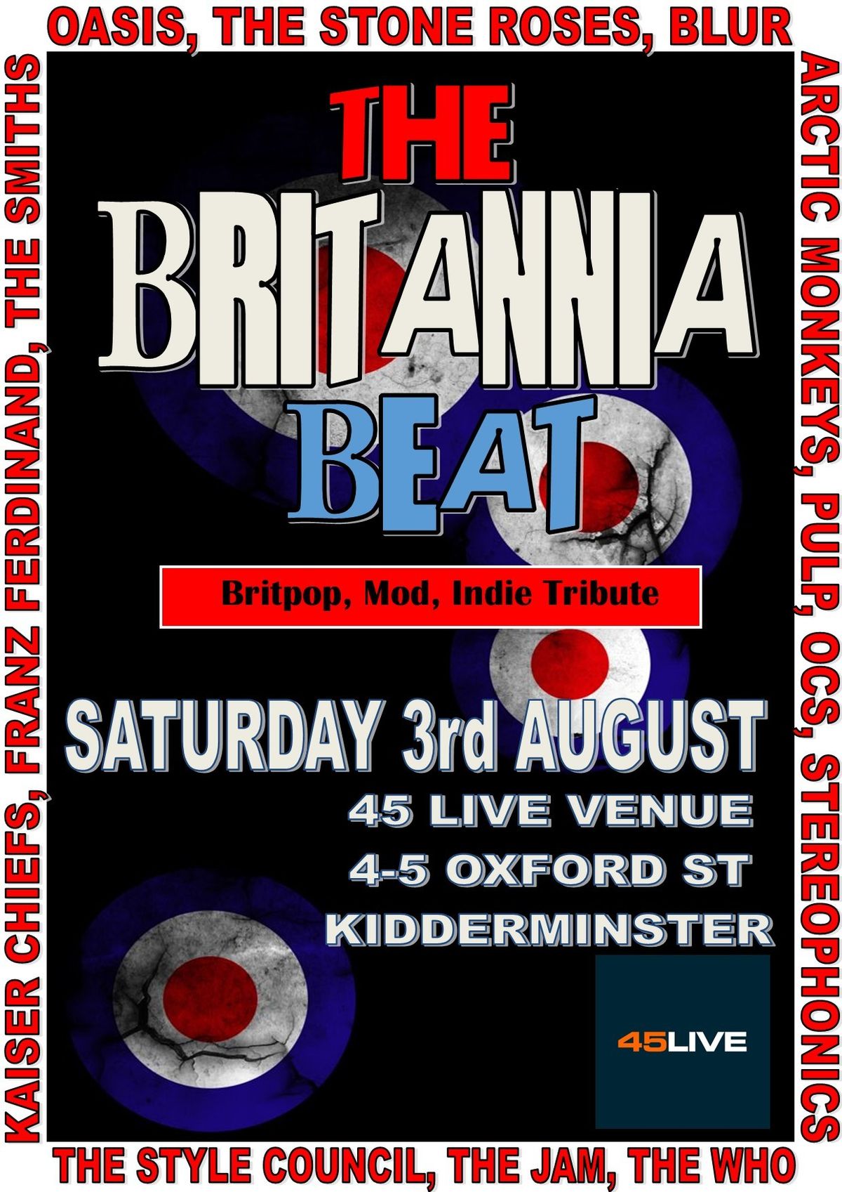 The Britannia Beat: Britpop, Mod & Indie Tribute