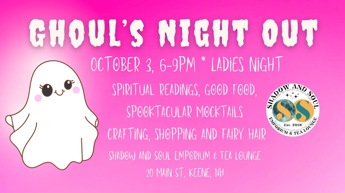 Ghoul's Night Out: Shop, Spiritual Readings, Crafting, Mocktails, Fairy Hair, Live music