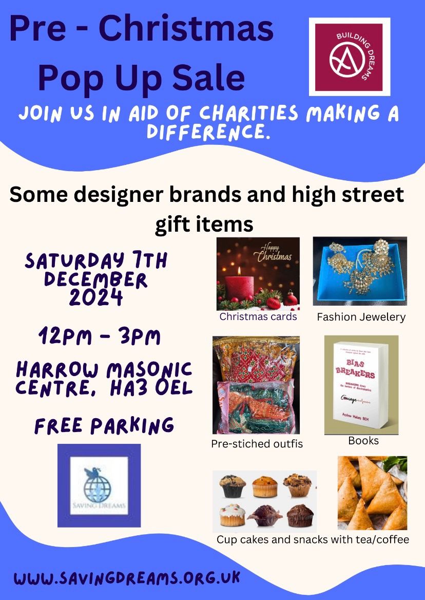 SAVE THE DATE  -  Pre Christmas Charity Sale 