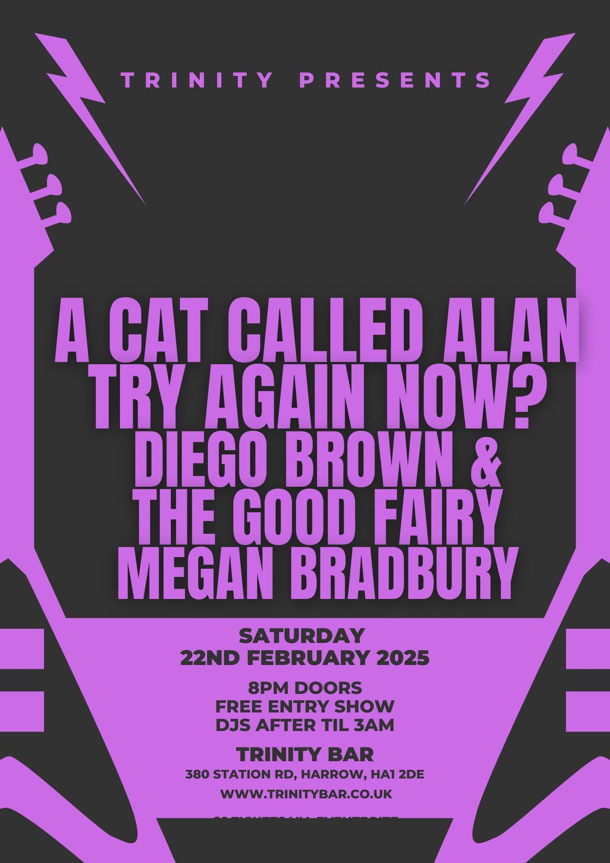 A Cat Called Alan + Try Again Now? + Diego Brown & the Good Fairy + Megan Bradbury