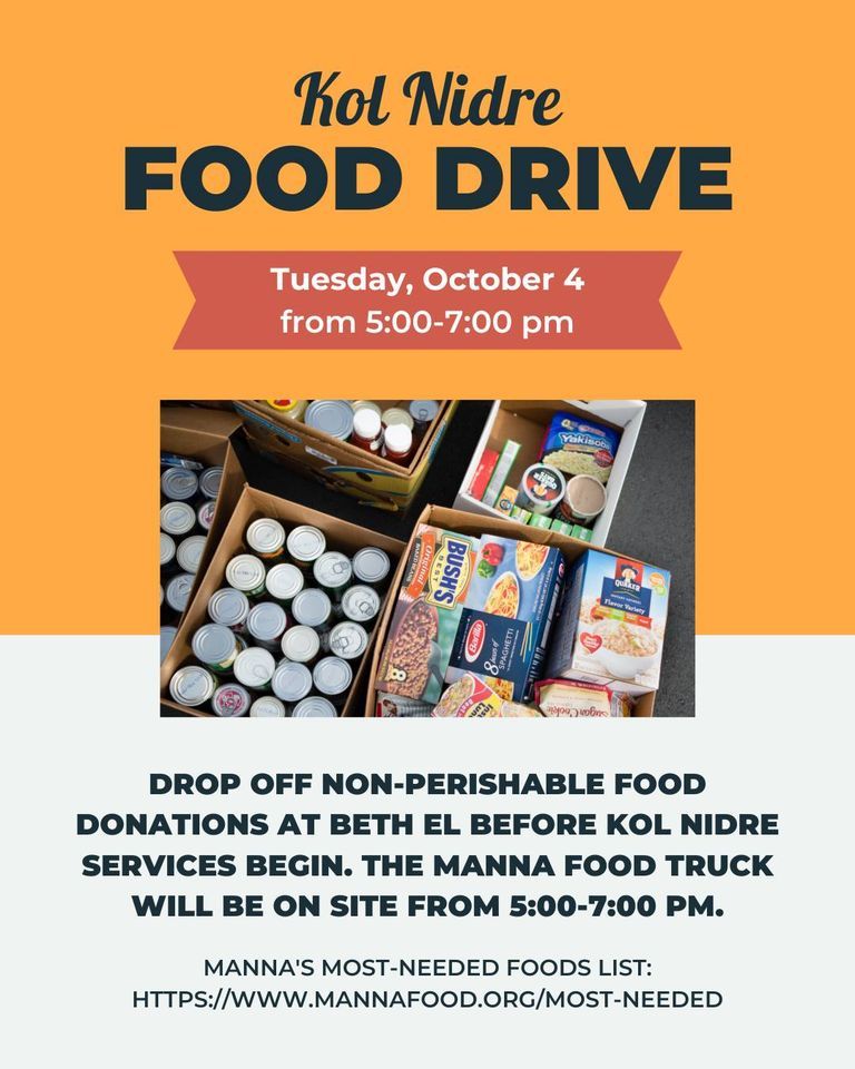 Kol Nidre Food Drive