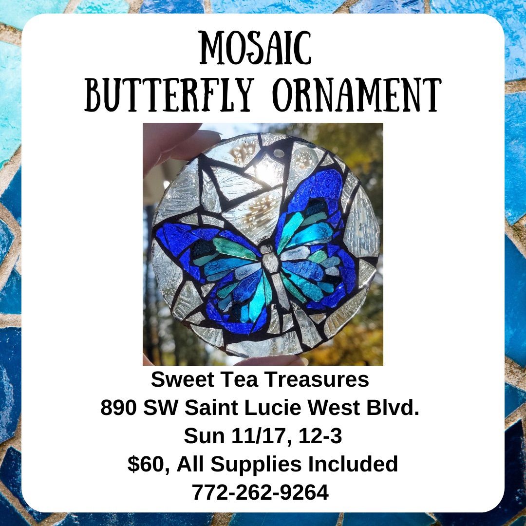 Mosaic Butterfly Ornament 