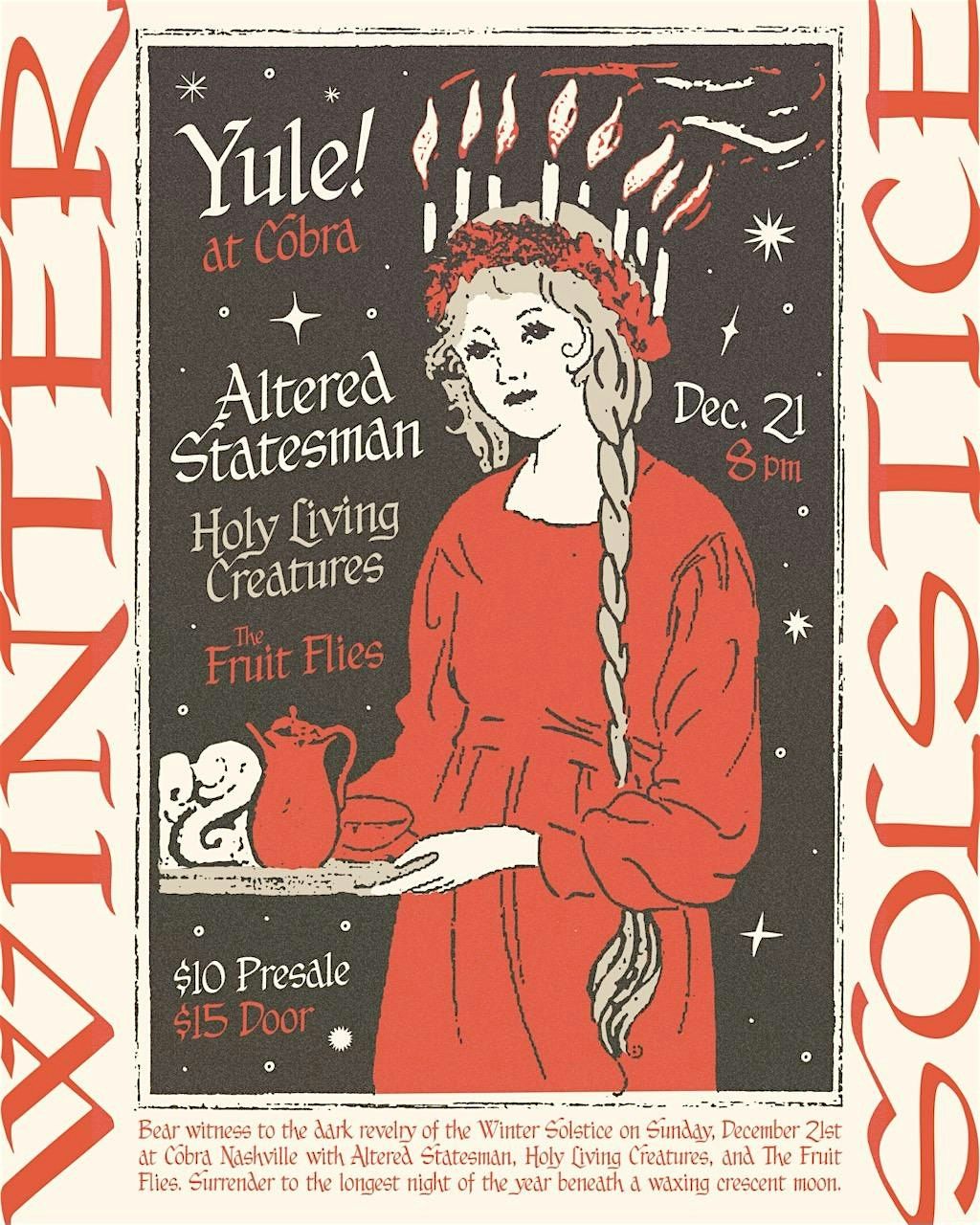 Venue: Holy Living Creatures | Altered Statesman | The Fruit Flies