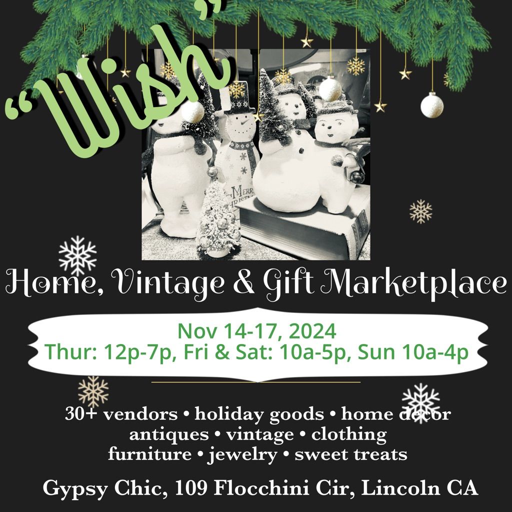 \u201cWish\u201d Home, Vintage & Gift Marketplace Pop Up