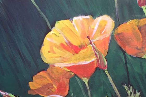 Painting Classes Tuesdays New Time: 4-6pm at Nicely (Paint Flowers)