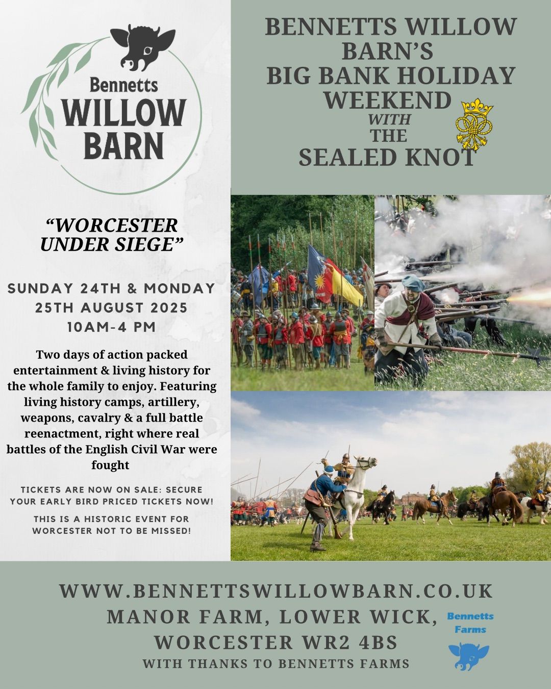 Bennetts Willow Barn\u2019s Big Weekend with The Sealed Knot