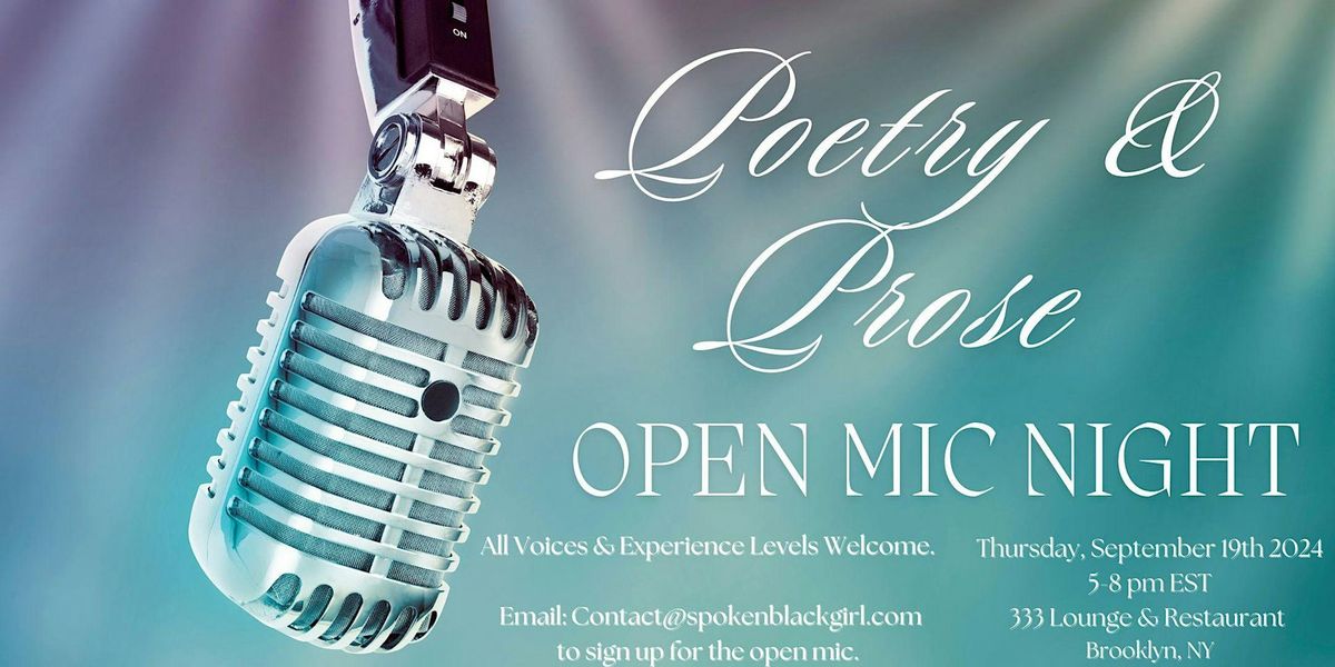 Poetry & Prose Open Mic Night @ 333 Lounge