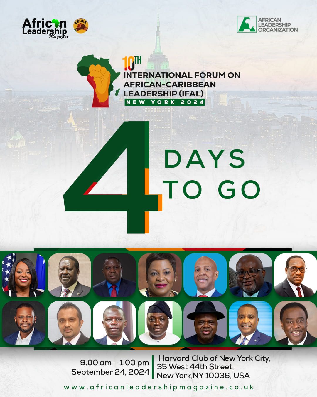 INTERNATIONAL FORUM ON AFRICAN-CARIBBEAN LEADERSHIP (IFAL) \u2013 NEW YORK 2024