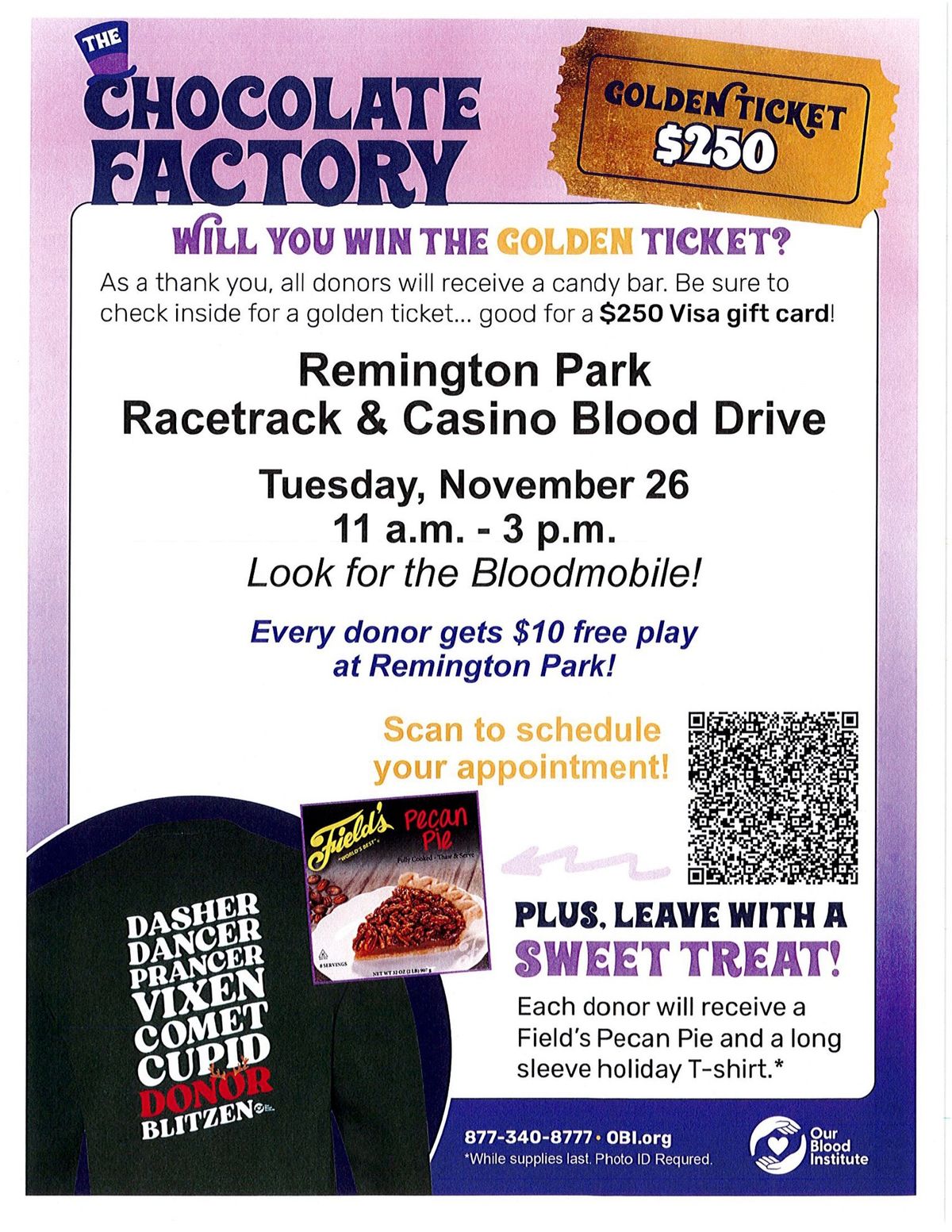 Blood Drive at Remington Park!