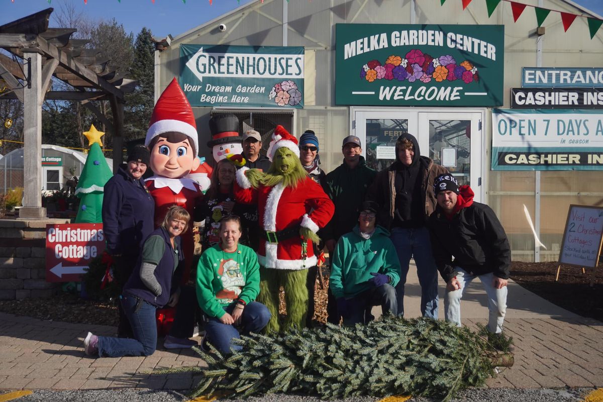 COME SEE THE GRINCH AT MELKA GARDEN CENTER! 