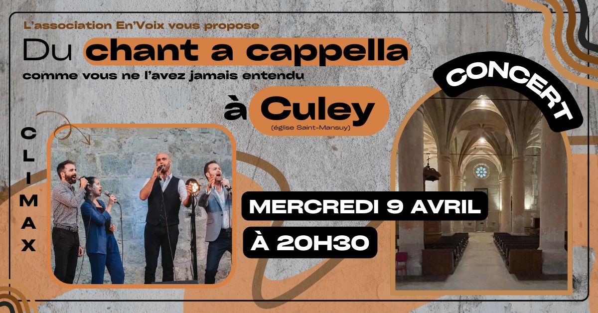 CONCERT DE CHANT A CAPPELLA AVEC LE GROUPE CLIMAX