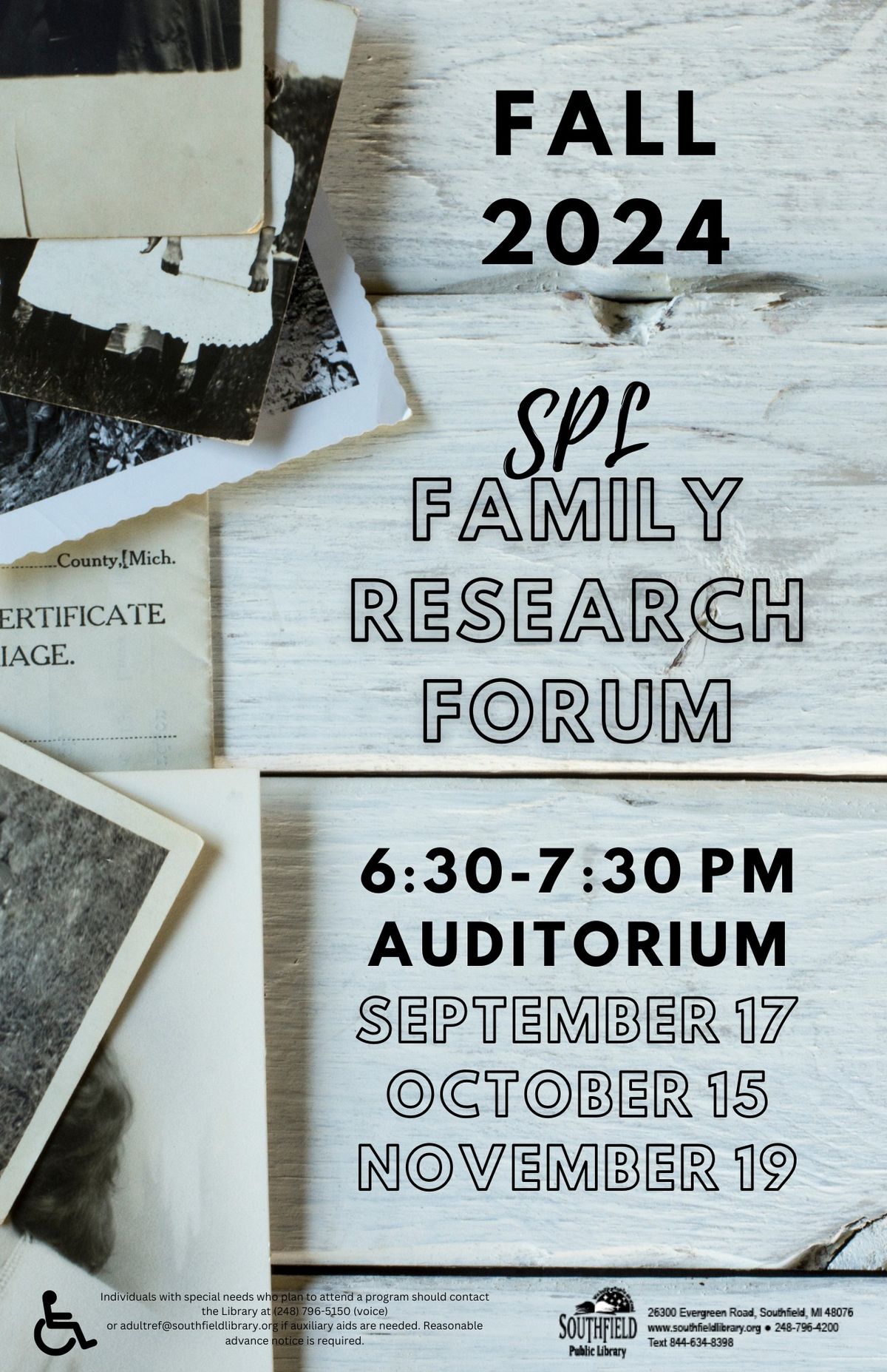 SPL Family Research Forum