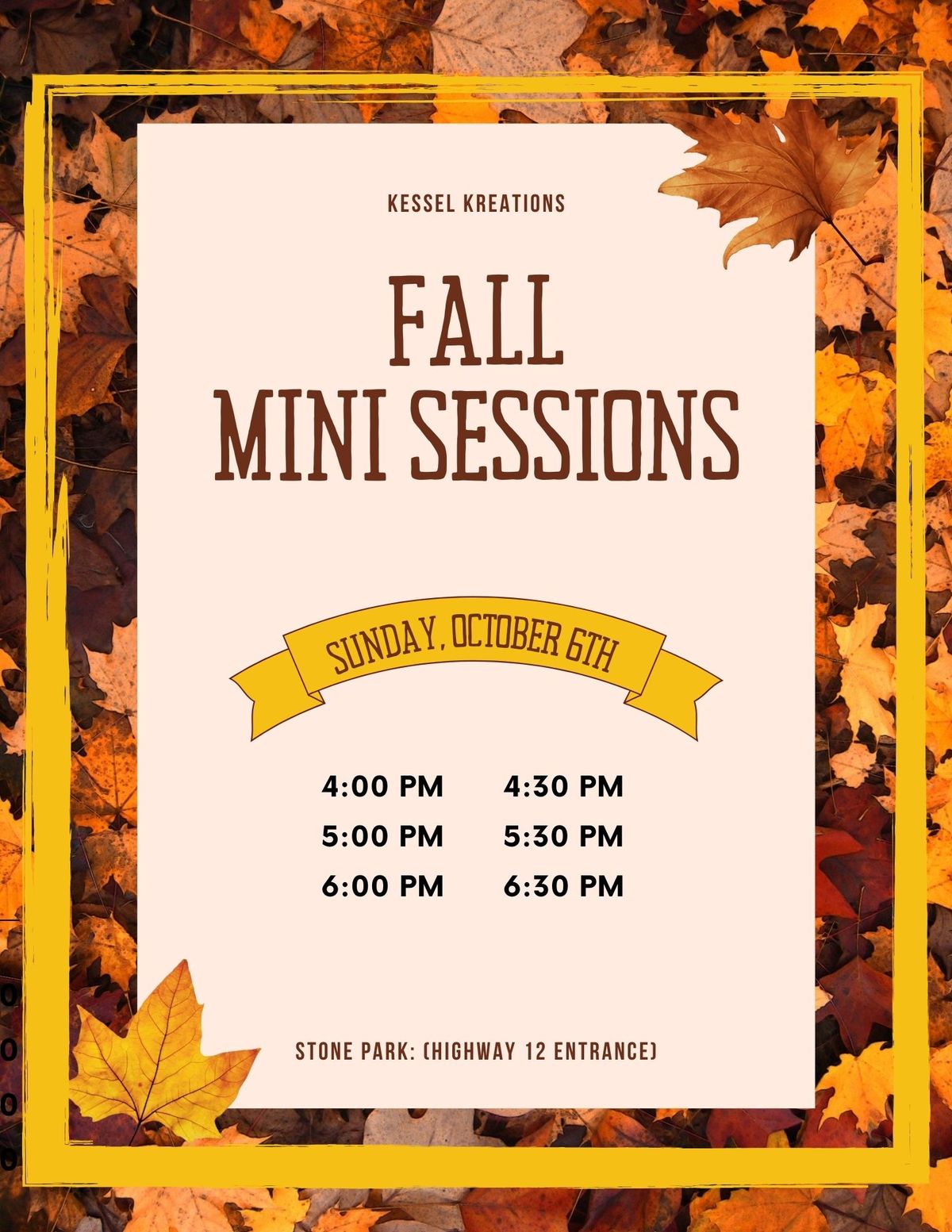 Kessel Kreations - Fall Mini Sessions