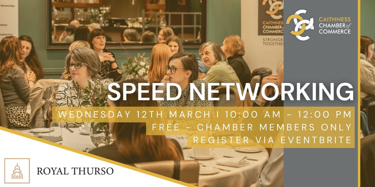 Speed Networking, Thurso Royal Hotel