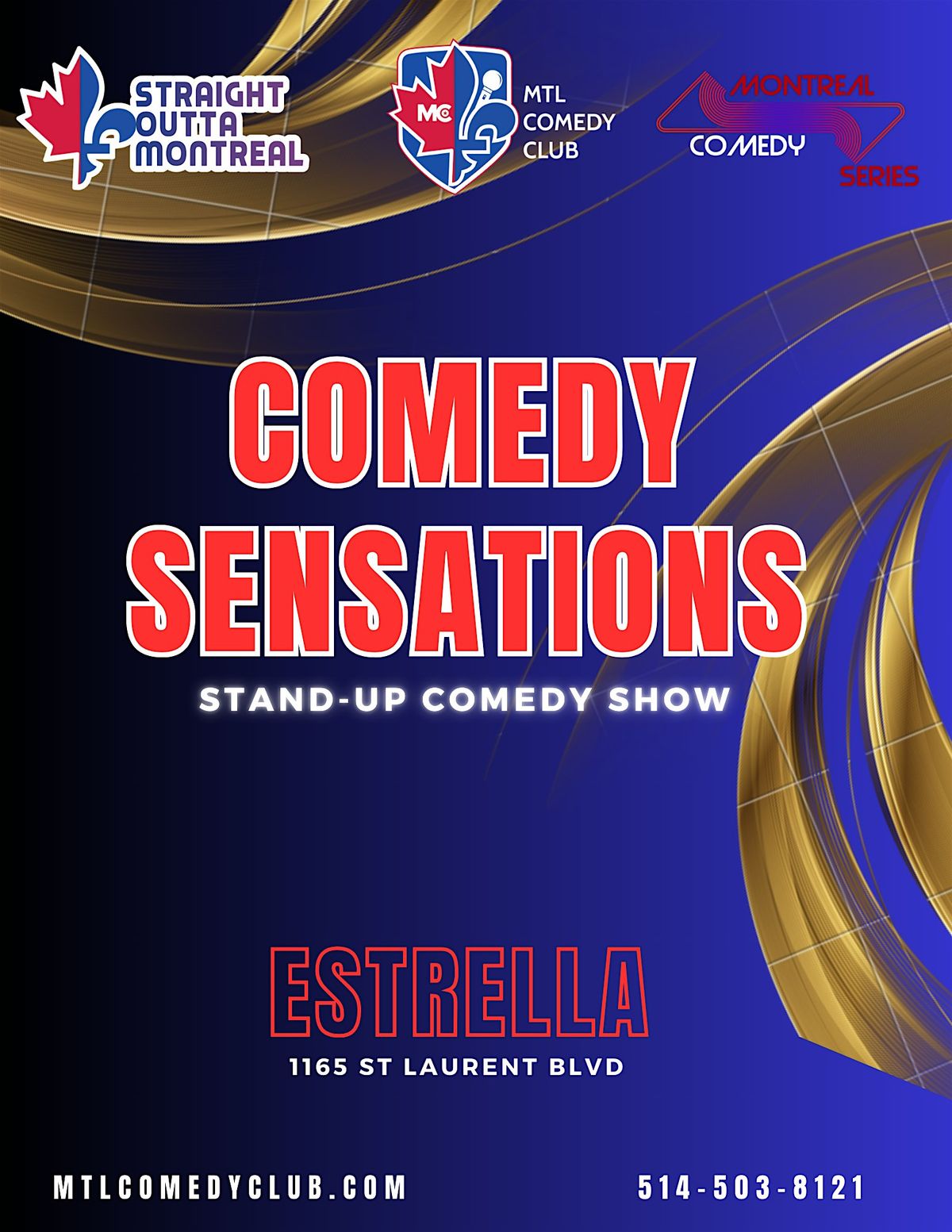 Saturday December 6TH, 2025 | Montreal Comedy Shows: Comedy Sensations