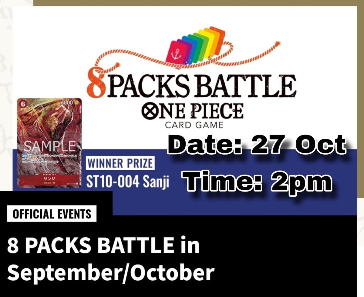 One Piece 8 Pack Battle (27 Oct)