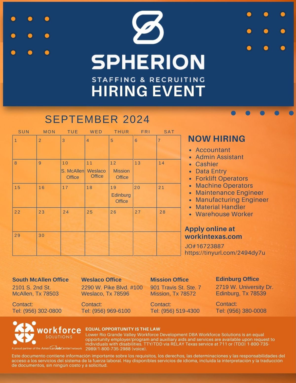 Spherion Hiring Event