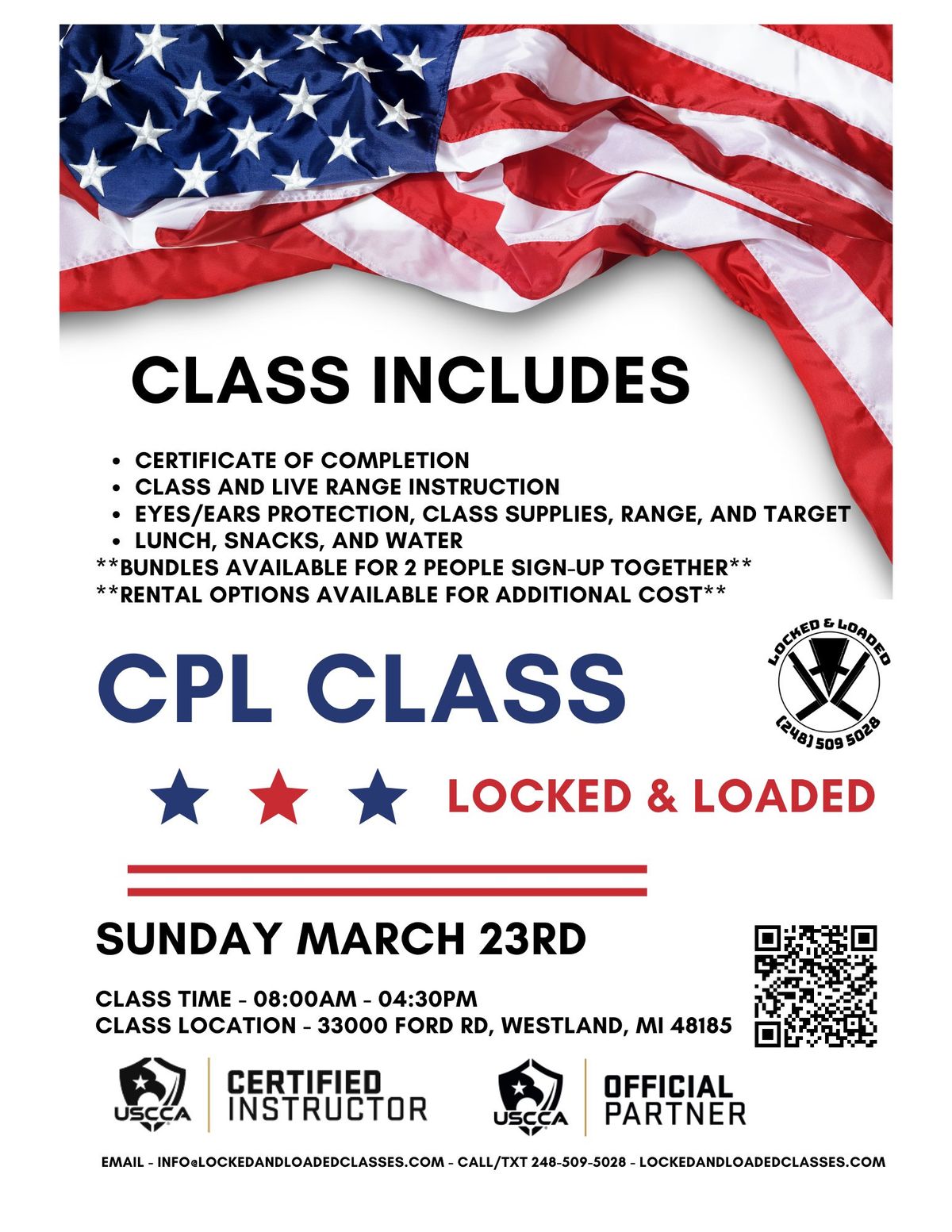 CPL\/CCW Concealed Carry Class - Westland, MI