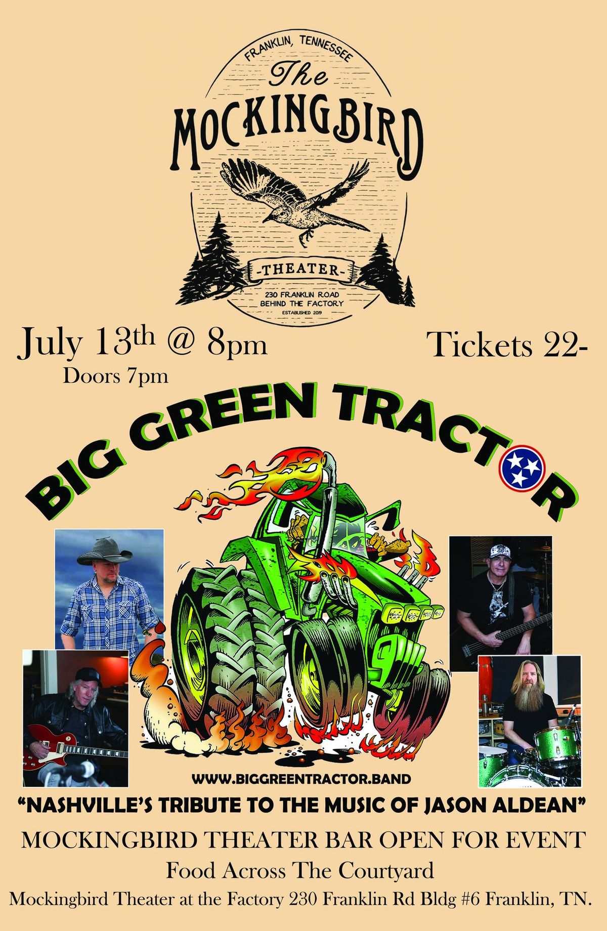 Big Green Tractor @ The Mocking Bird Theater in Franklin, TN.