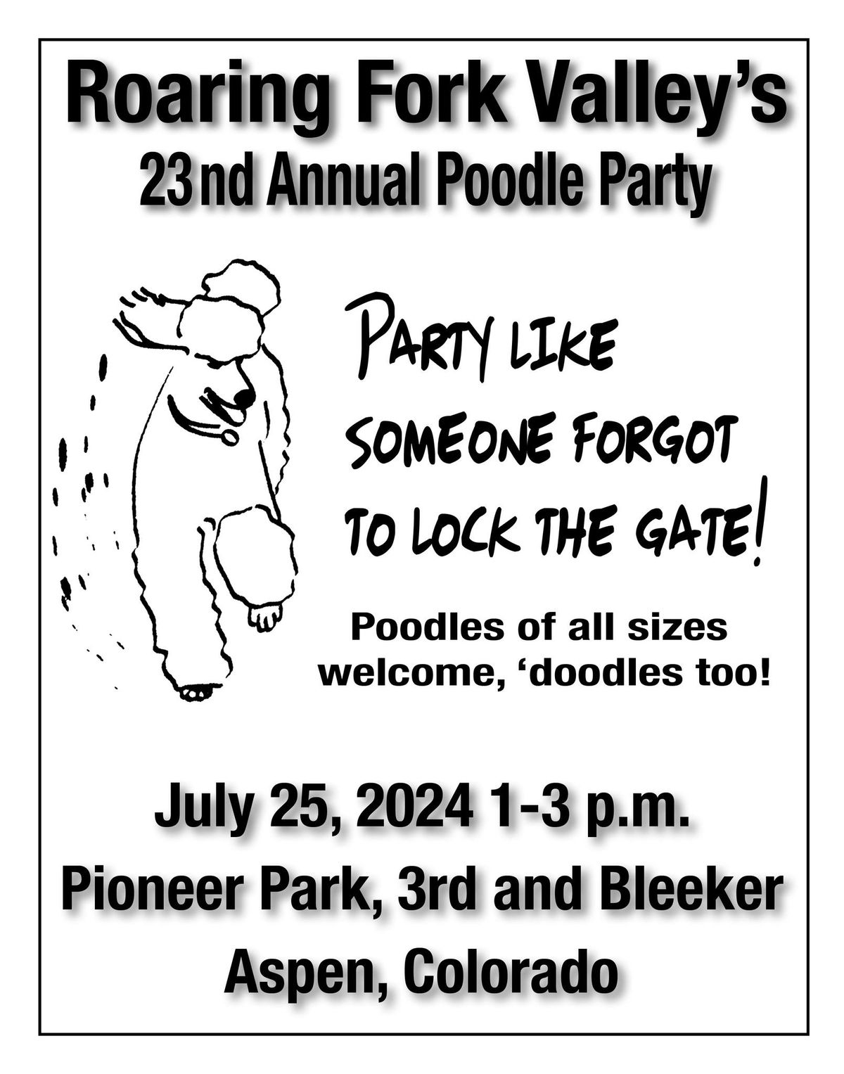 23rd Annual Roaring Fork Poodle Party