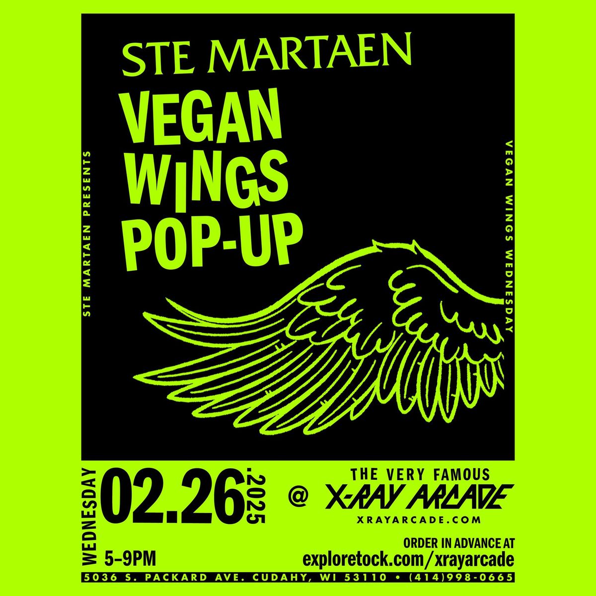 VEGAN WINGS WEDNESDAY AT X-RAY ARCADE!