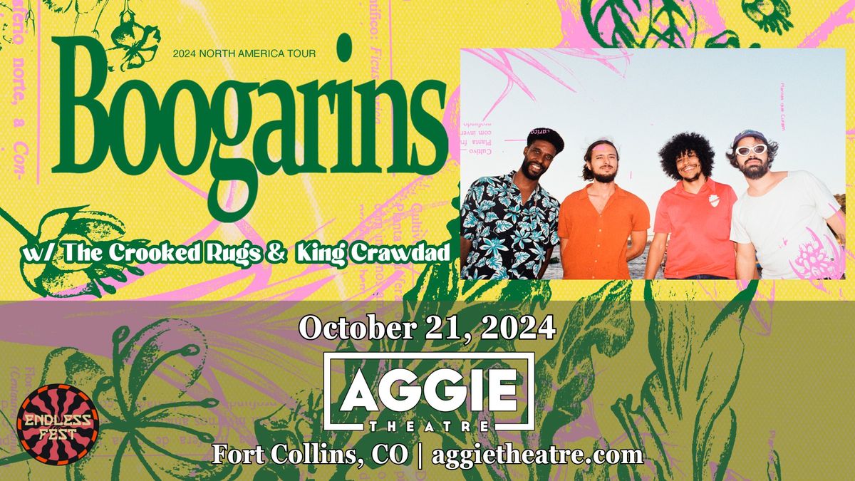 Boogarins w\/ The Crooked Rugs, King Crawdad | Aggie Theatre | Presented by Endless Fest