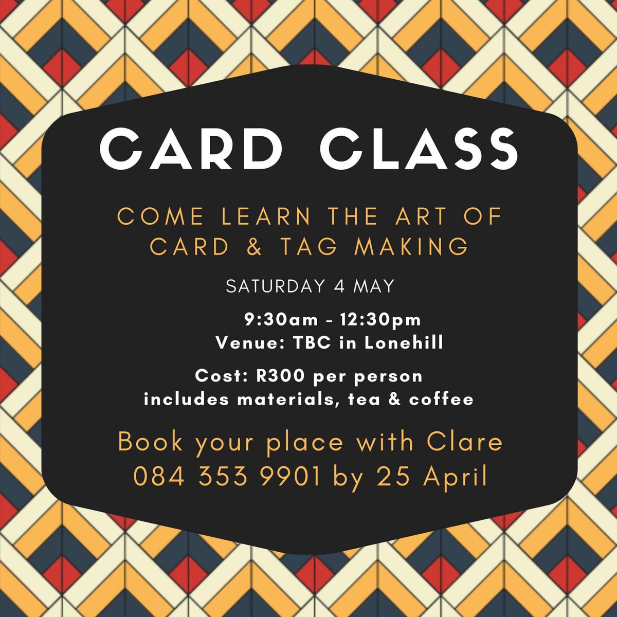 Card & Gift Tag Class