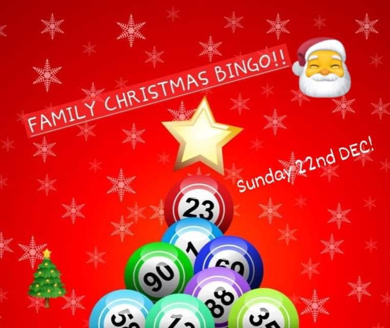 NET'S BAR XMAS FAMILY BINGO