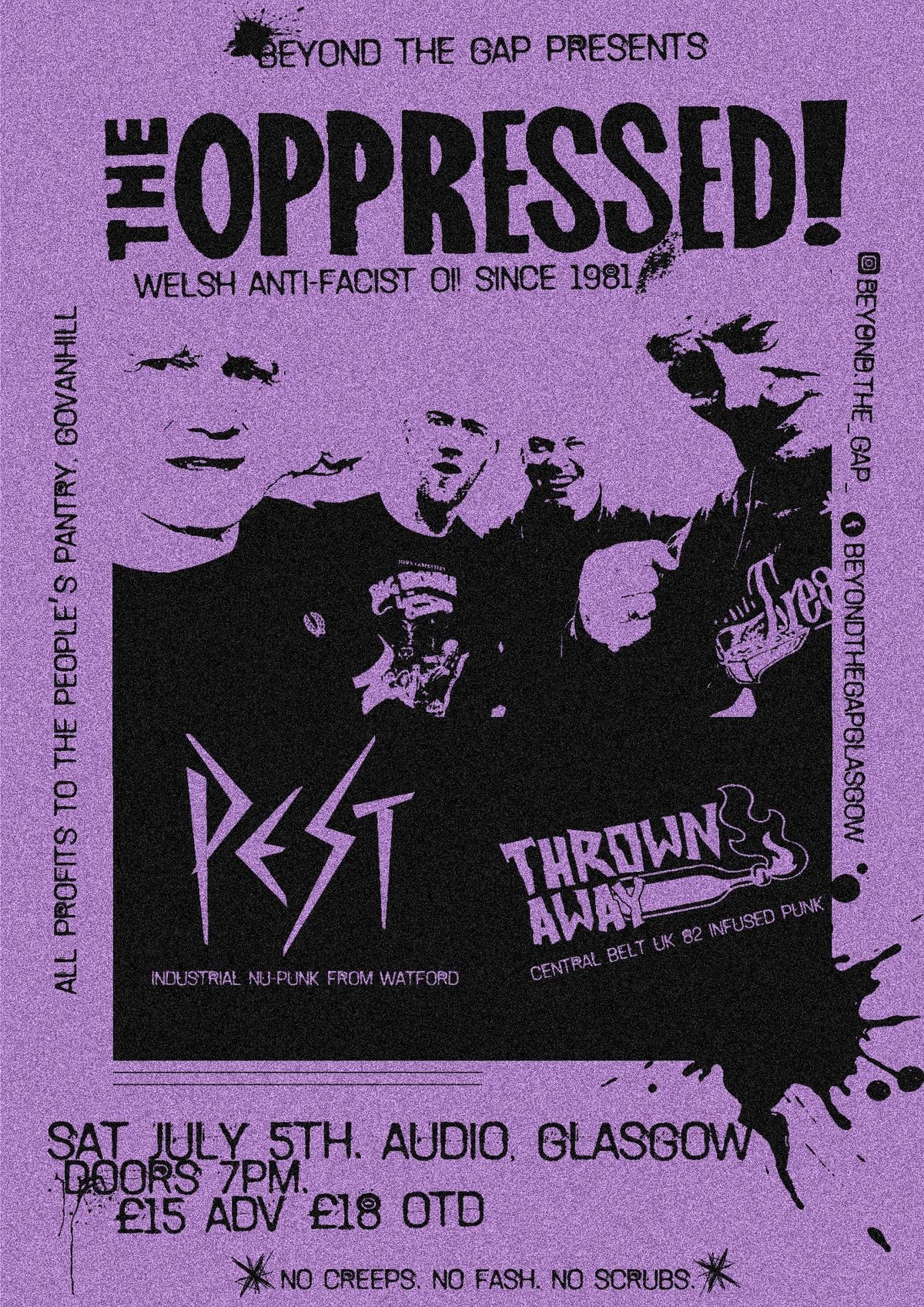 The Oppressed w\/ Pest & Thrown Away