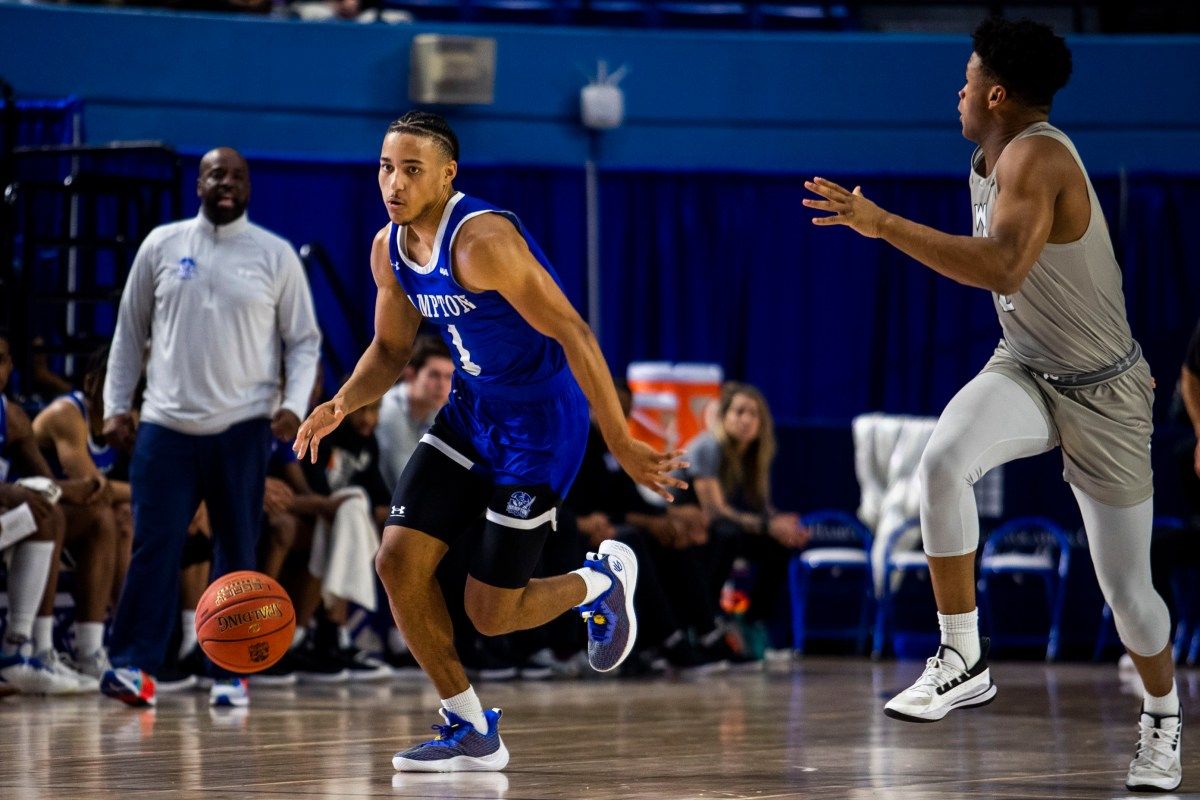 Parking William & Mary Tribe at Hampton Pirates Mens Basketball