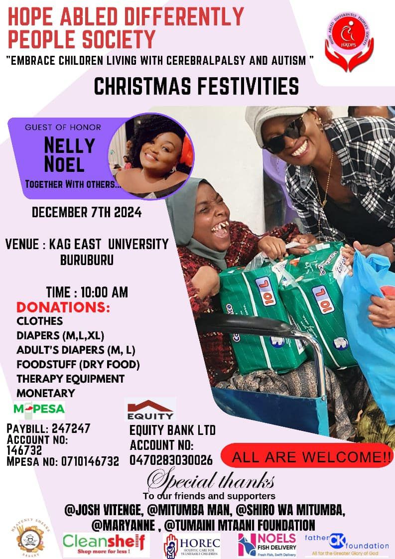 HOPE ABLED DIFFERENTLY PEOPLE SOCIETY Christmas FESTIVITIES