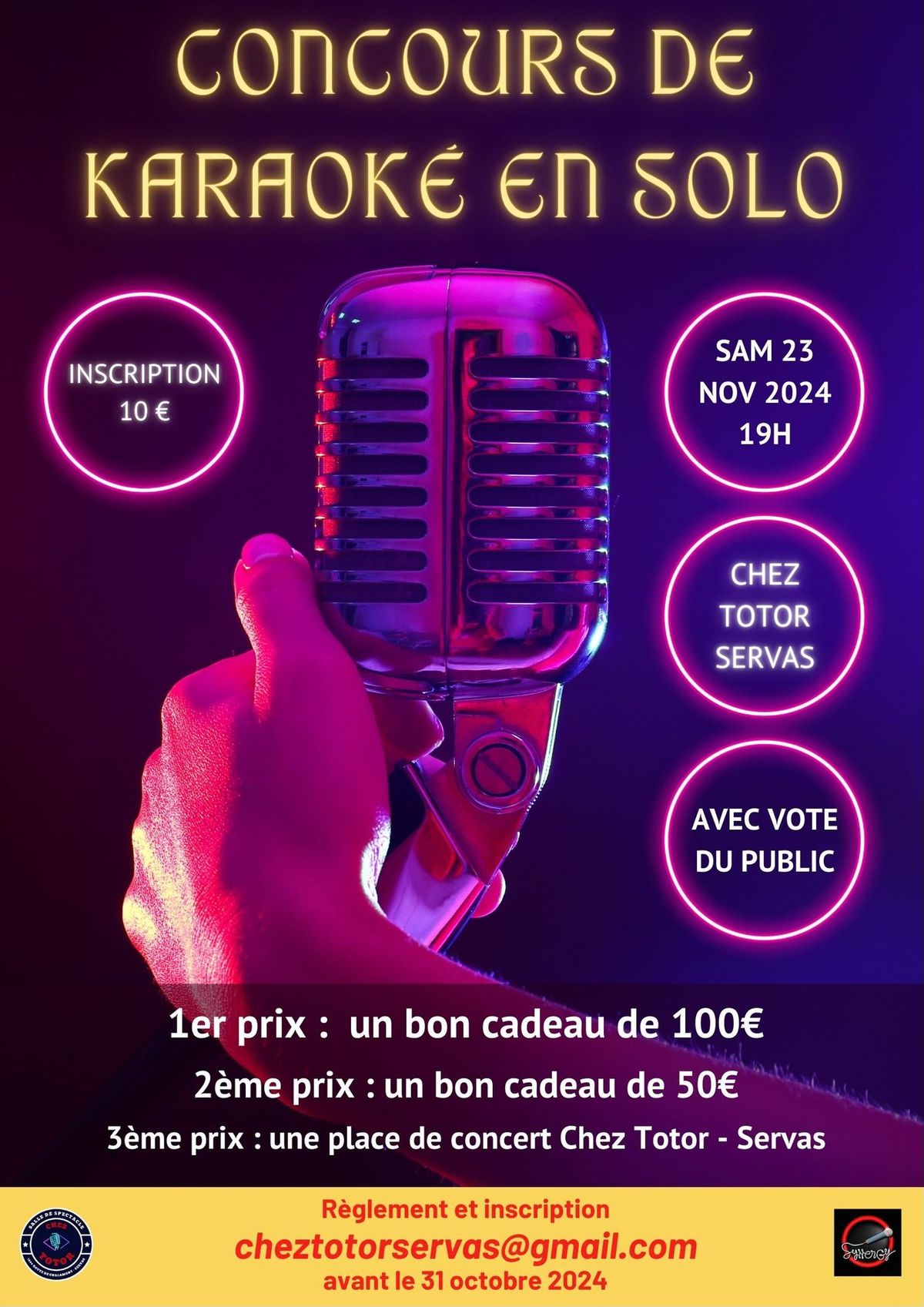 Concours de Karaok\u00e9 chanson fran\u00e7aise en solo