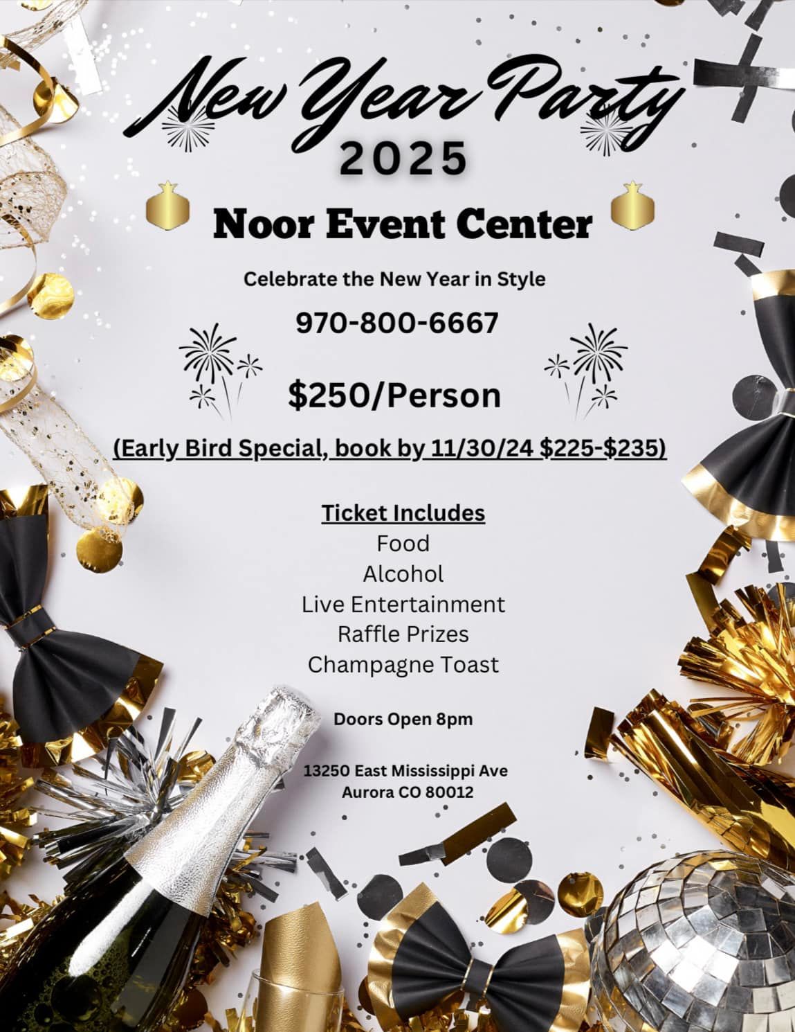 Ring in the New Year at Noor Event