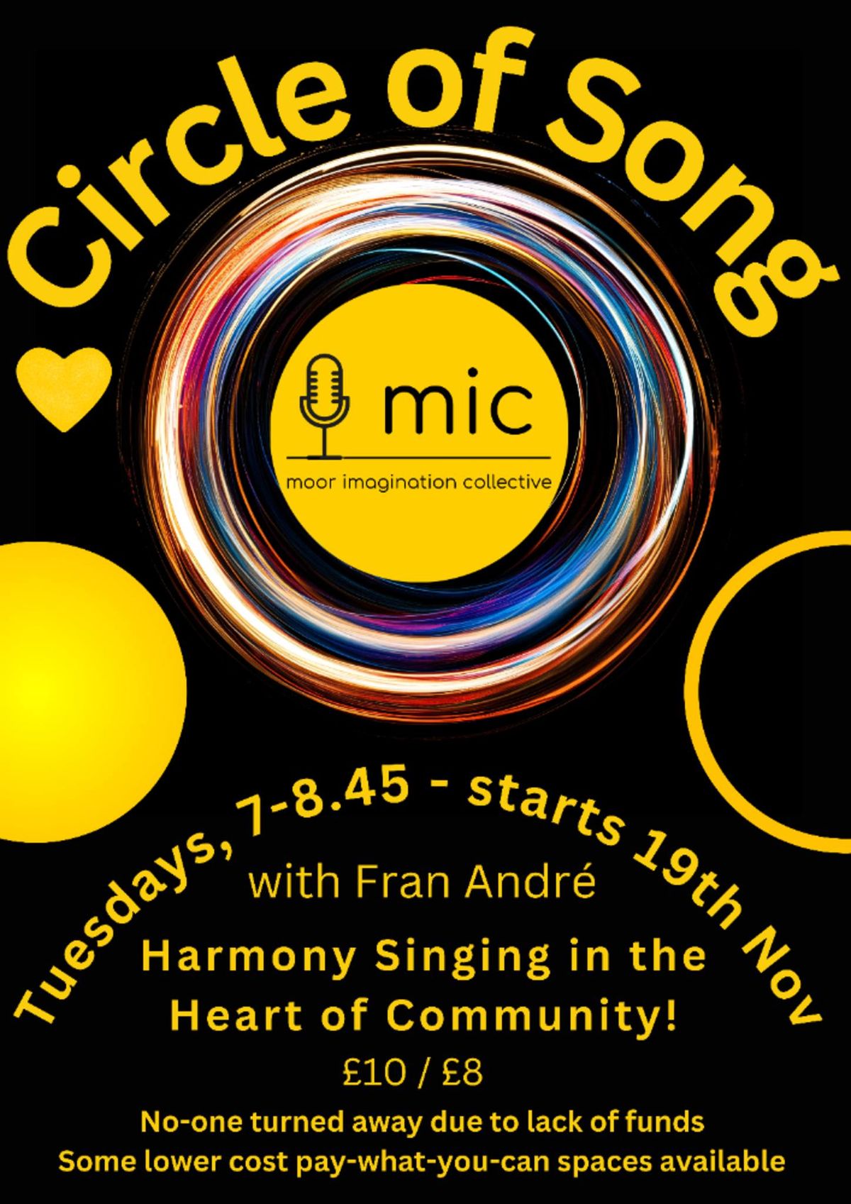 'Circle of Song' - Launch night!  Buckfastleigh's new community choir with Fran Andr\u00e9