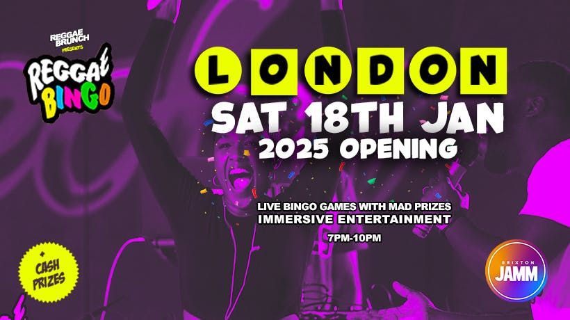 Reggae Bingo - London - Sat 18th Jan