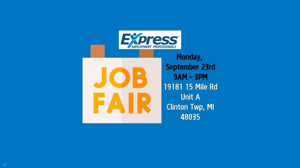 Job Fair - Over 100 Positions Available!