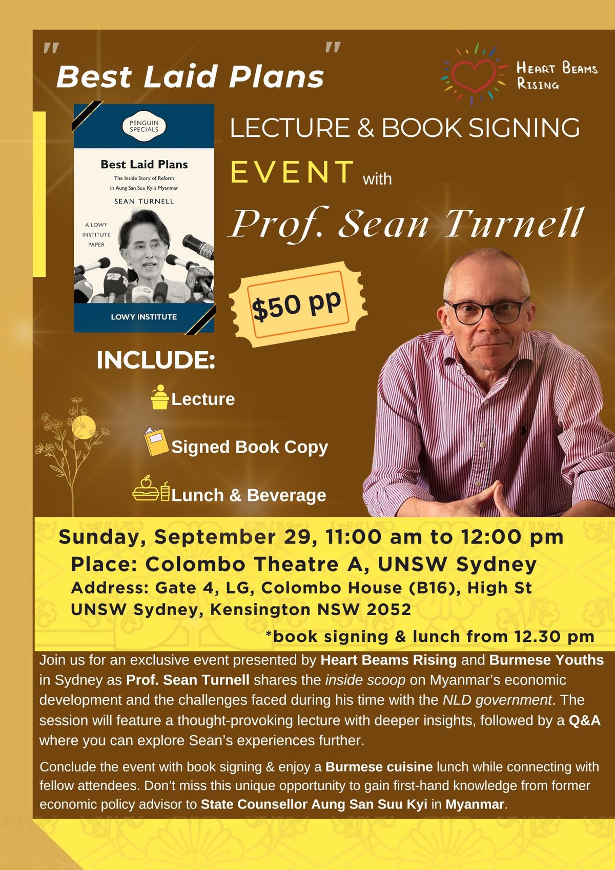 Prof. Sean Turnell Best Laid Plans - Lecture & Book Signing Event