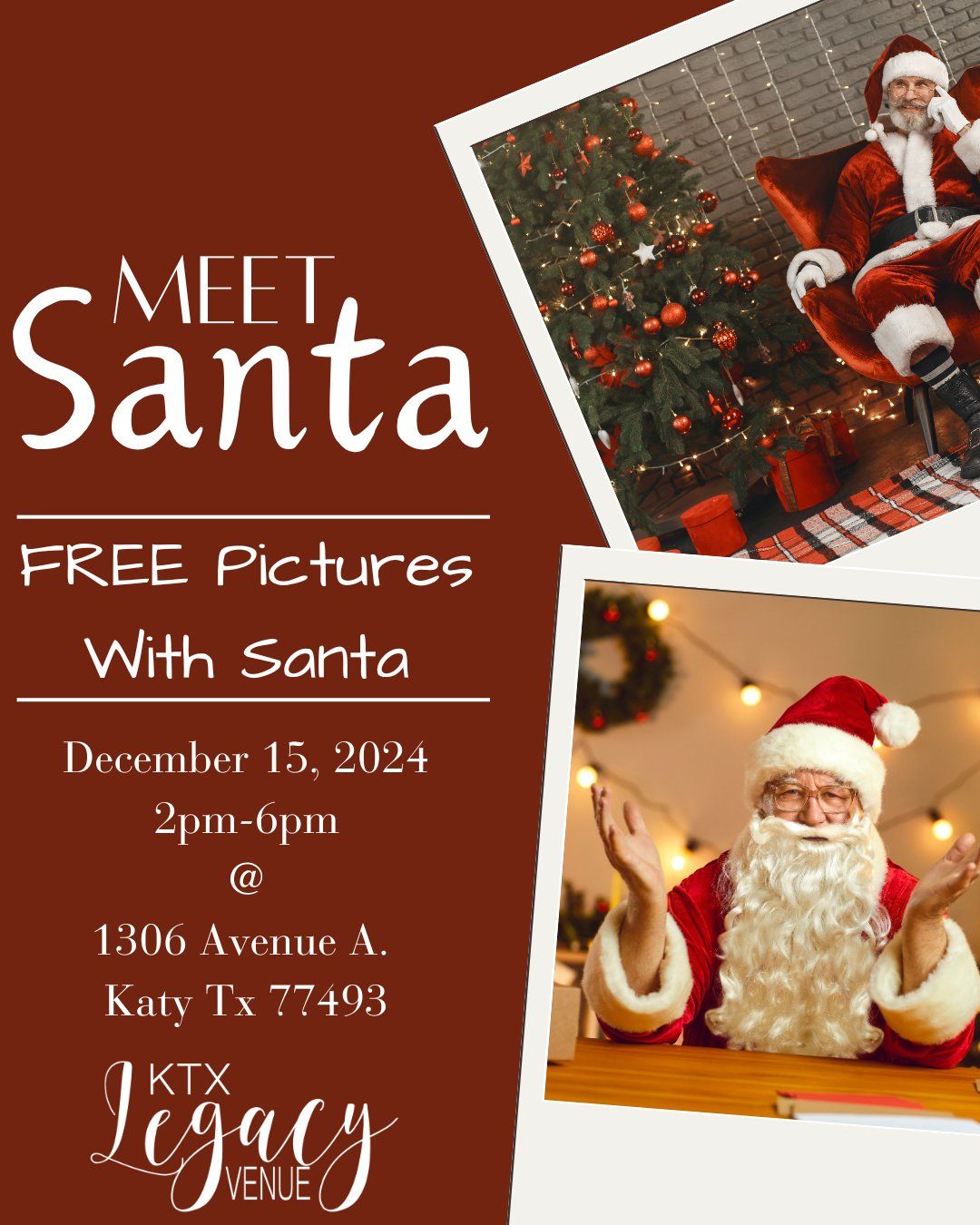 KTX Legacy Venue FREE Pictures with Santa