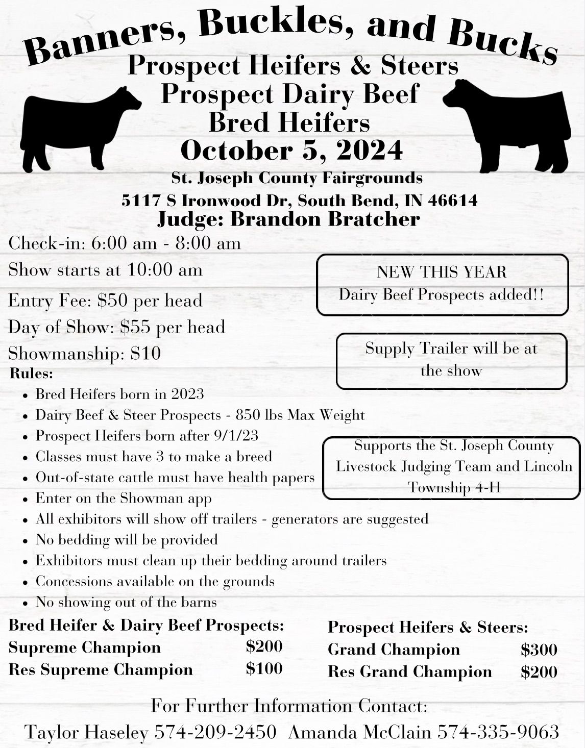 2nd Annual Banners, Buckles, and Bucks Prospect Show