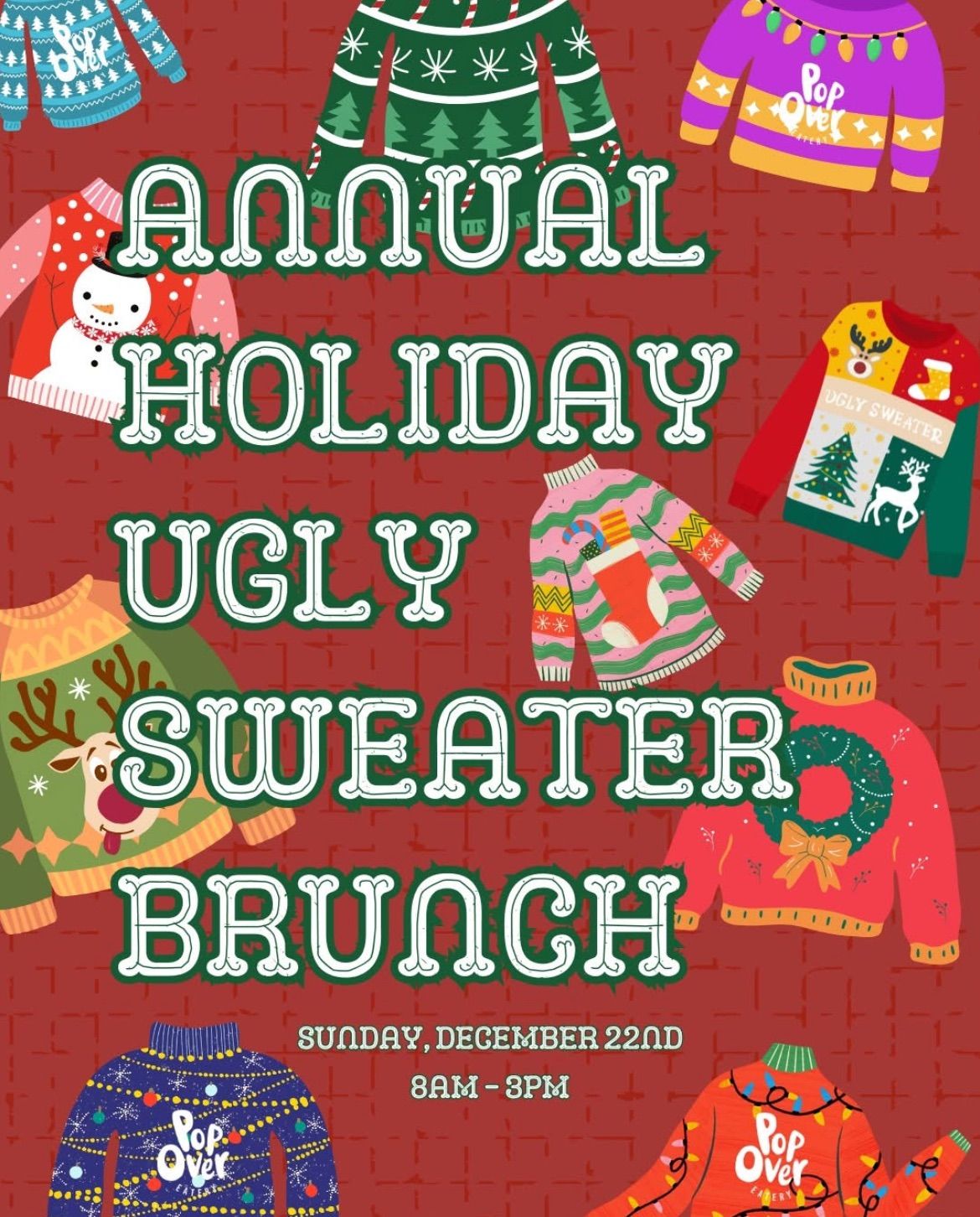 Pop Over Ugly Sweater Brunch