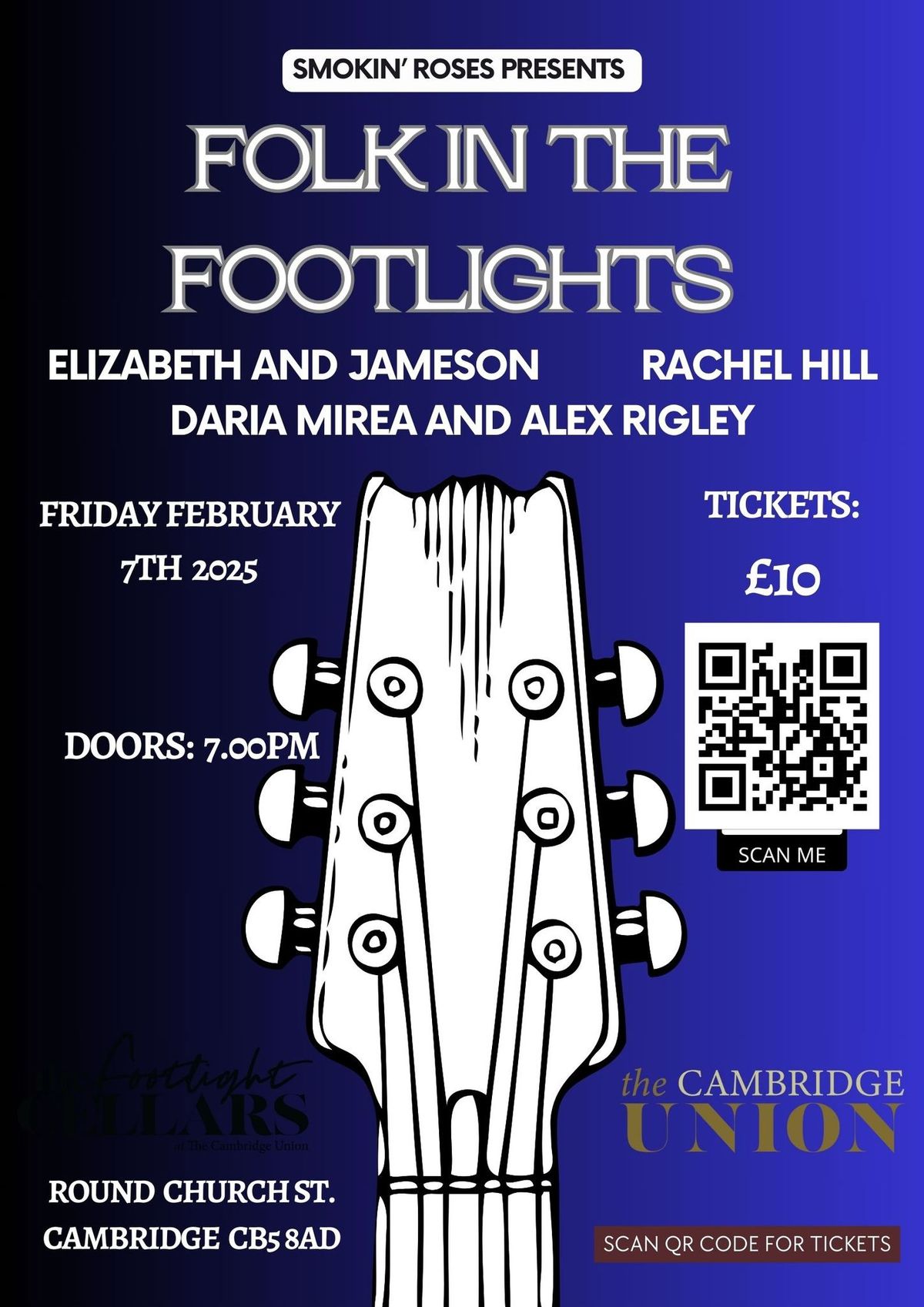 Smokin' Roses Presents: Folk in the Footlights ft Elizabeth & Jameson, Daria Mirea and Rachel Hill