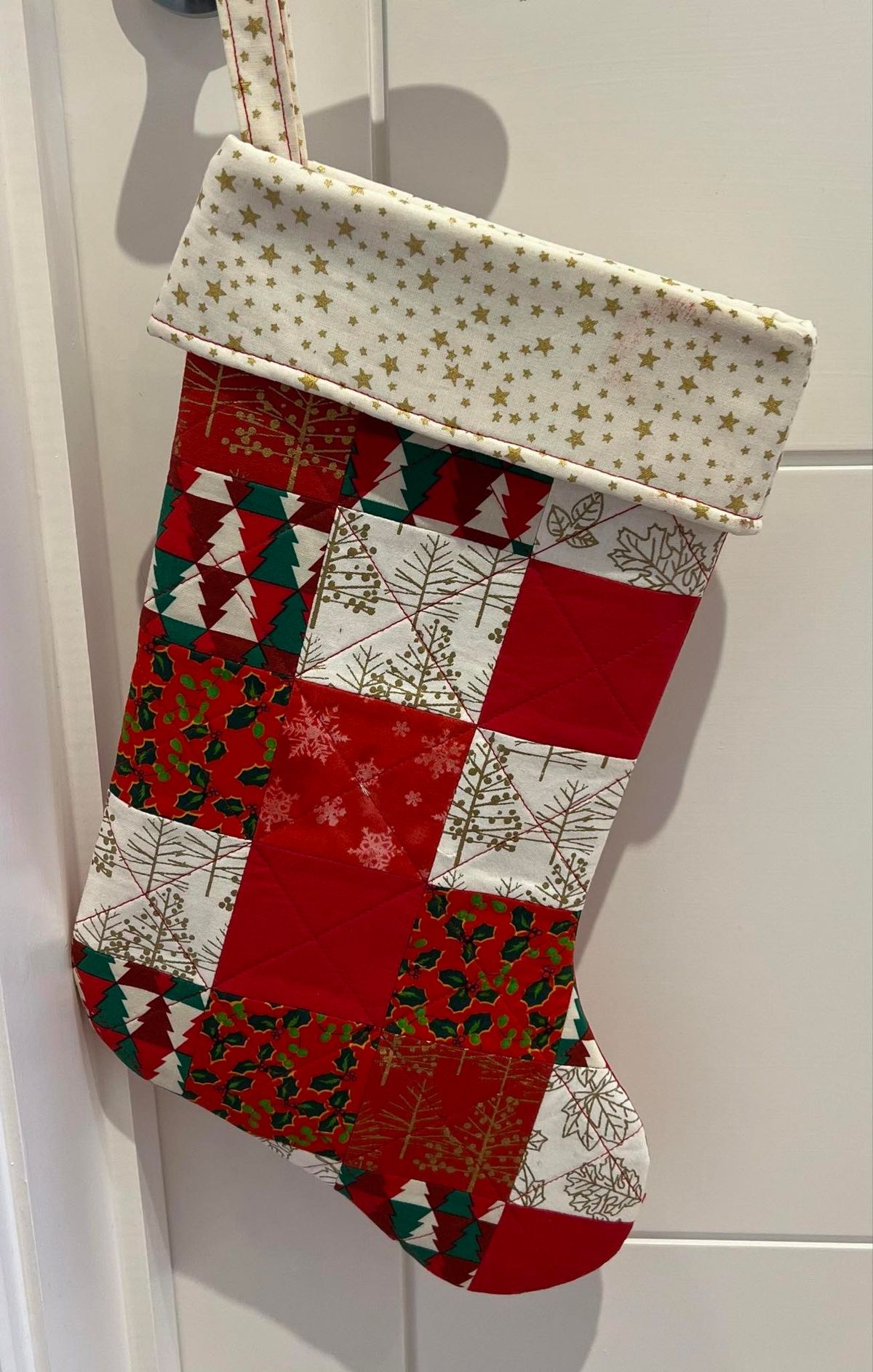 Sewing - Quilted Christmas Stocking 