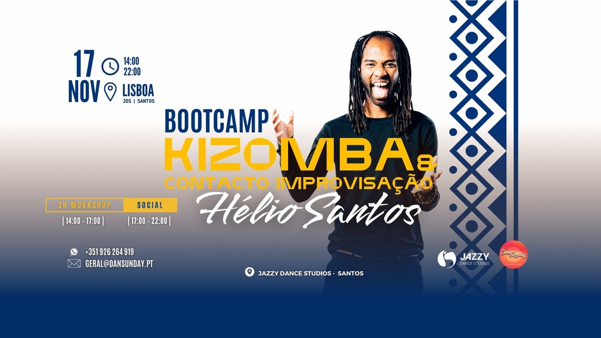 KIZOMBA & CONTACTO IMPROVISA\u00c7\u00c3O Bootcamp | H\u00e9lio Santos | DanSunday 17 Nov