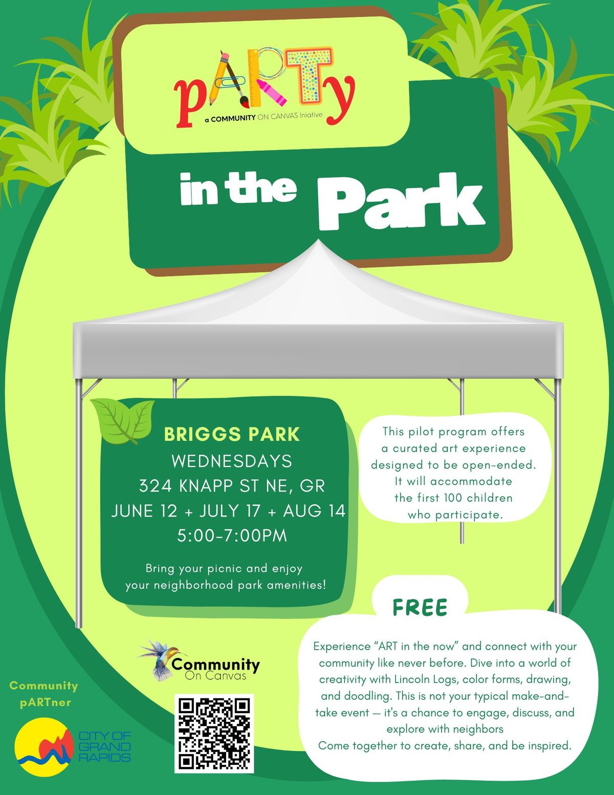 pARTy in the Park :  Briggs Park Grand Rapids