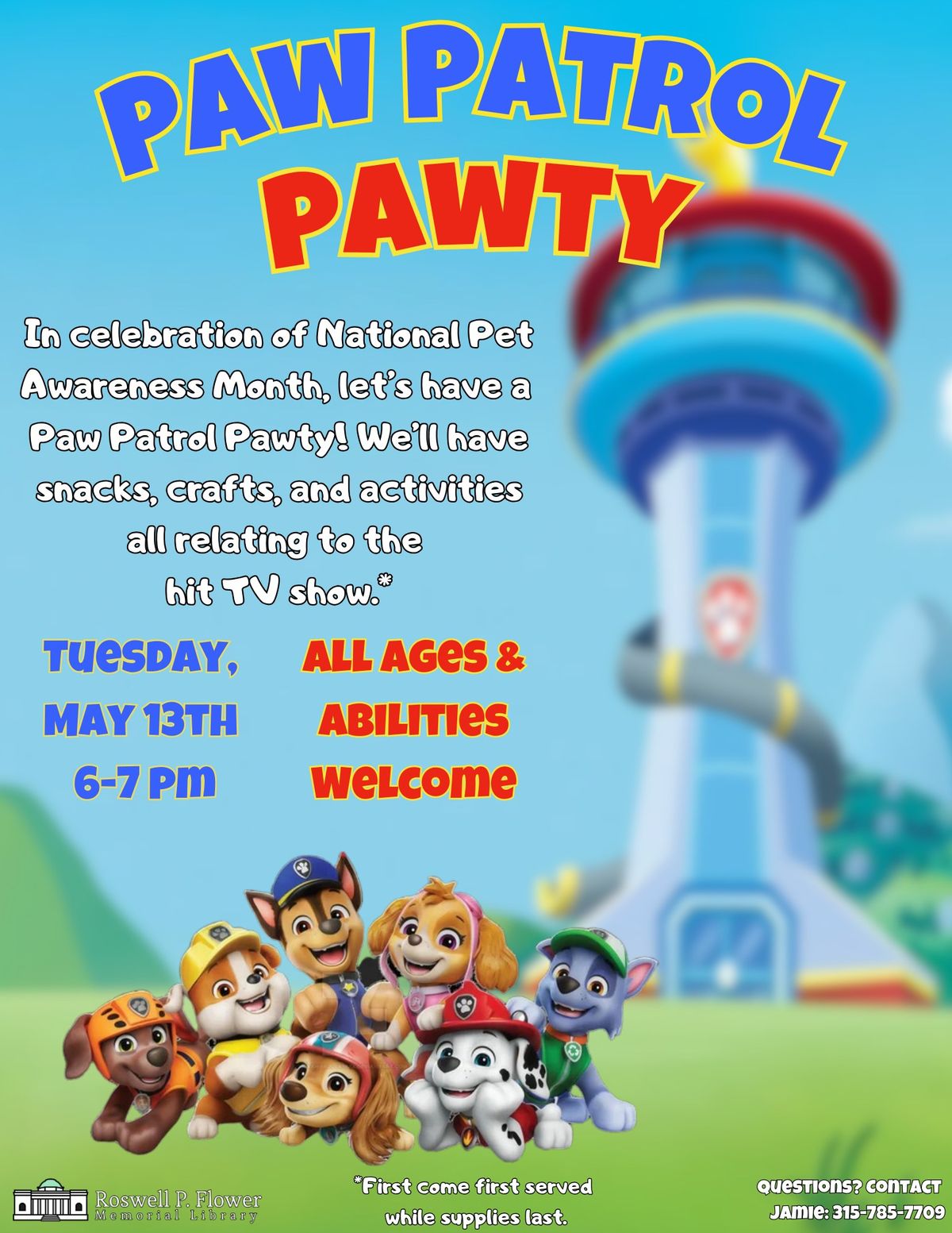 All Ages & Abilities Paw Patrol Pawty