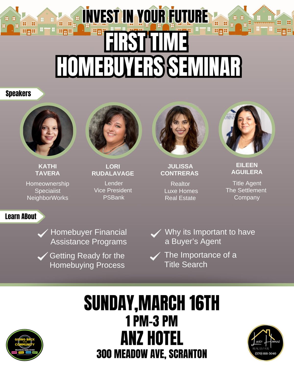 First Time Homebuyers Seminar