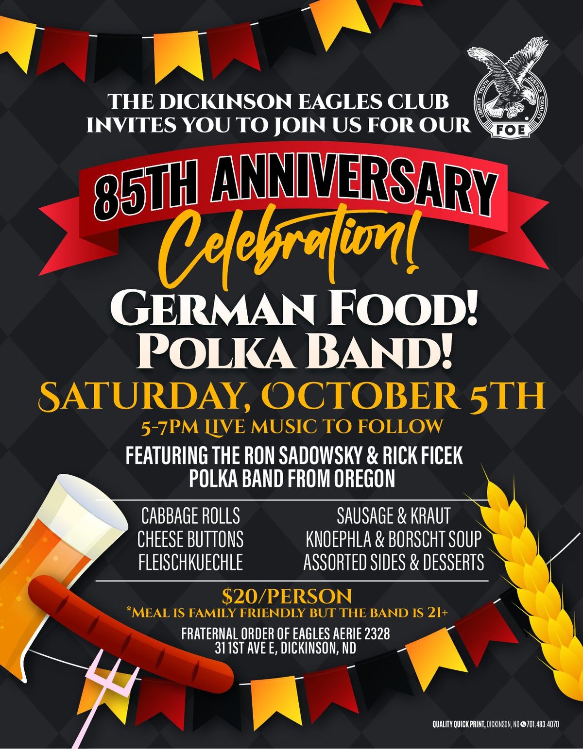 85th Anniversary & German Night