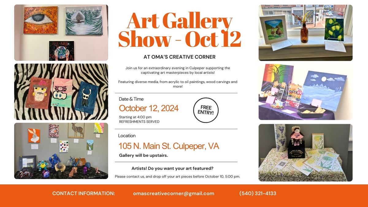 Art Gallery Show - Oct 12